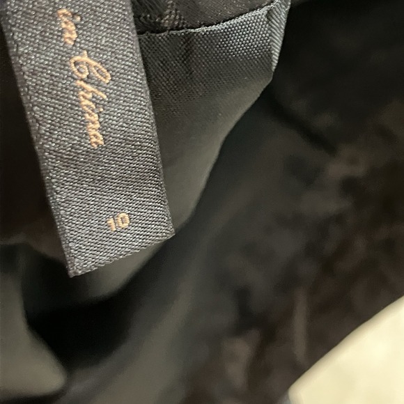 BCBGMaxAzria Skirt 10 Shiny Black Military Double Button A-Line Penny Mini - Picture 7 of 10